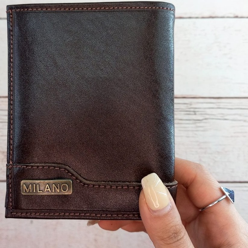 Purchase and price of leather wallet brown mens